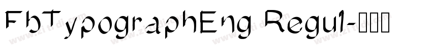 FbTypographEng Regul字体转换